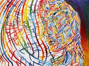 A being integrating within the cybernetic field. 